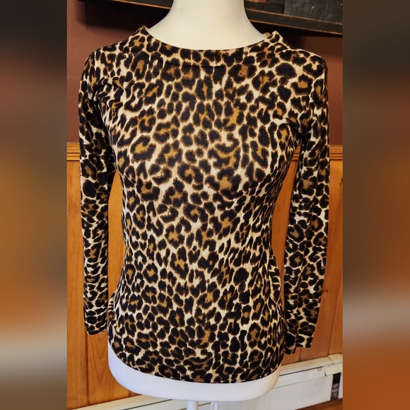J. Crew Sweaters - J. Crew Merino Wool Leopard Print Sweater Size XXS